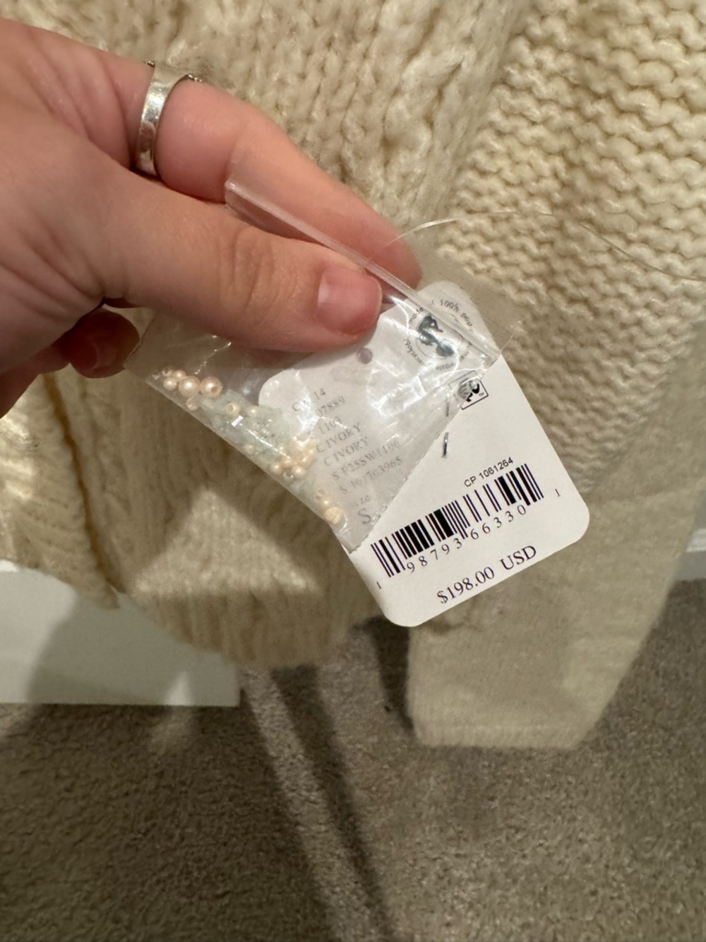 Free People Pixie Cardigan in Ivory - Picture 4 of 7